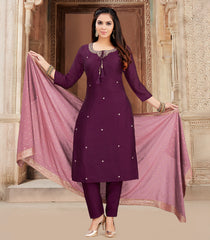 Plum Purple Festive Kurta Set: RC5496