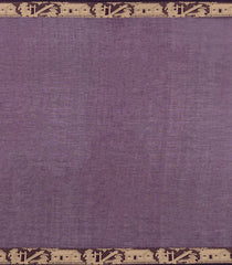 Magenta Handloom Bengal Cotton Saree With Village Motifs-BG1834