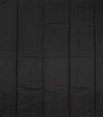Black Handloom Kanchipuram Silk Saree With Meena Crane Buttas-KA13623