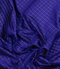 Purple Woven Tussar Silk Saree With Checks & Contrast Border-TU3243