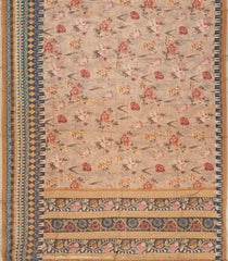 Beige Woven Art Kota Silk Saree With Printed Floral Motifs-BL3751
