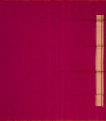 Magenta Handwoven Banarasi Silk Saree With Floral Motifs