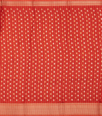 Red Printed Synthetic Dola Silk Saree With Motifs & Zari Stripes-SY0421