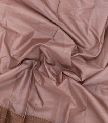 Dusty Pink Woven Tussar Silk Saree With Thread work Border-TU3166