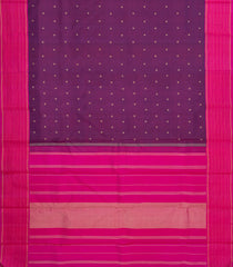 Dark Magenta Handloom Kanchipuram Silk Saree With Chakaram Buttas-KA14477