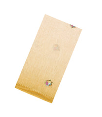 Sandal Woven Linen Saree With Embroidered Tree Motifs-LI0754