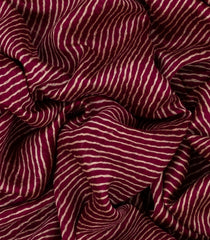 Crimson Handloom Tussar Saree With Printed Stripes Motifs-TU3038