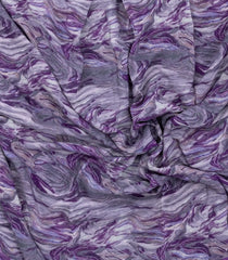 Lilac Printed Crepe Silk Saree With Abstract Motifs-PS0880