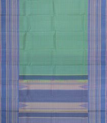 Aquamarine Handloom Kanchipuram Silk Saree With Silk Stripes-KA15144