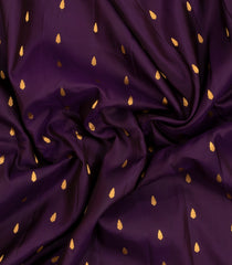 Dark Burgundy Handloom Gadwal Silk Saree With Buttas & Contrast Border-GA0434