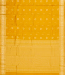 Mustard Woven Pure Silk Saree With Zari Buttas-EC2599