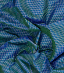 Blue Handloom Kanchipuram Silk Saree With Zari Checks-KA15230