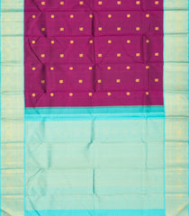 Magenta Handloom Korvai Kanchipuram Silk Saree With Annam Buttas-KA13243