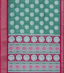 Aquamarine Printed Synthetic Dola Silk Saree With Zari Border-BL5046