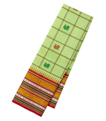 Light Green Handloom Korvai Kanchipuram Silk Saree With Buttas-KA15127