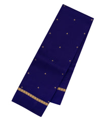 Dark Blue Woven Pure Silk Saree With Floral Buttas-KA15540
