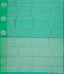 Aquamarine Handloom Soft Silk Saree With Zari Checks-SO4663