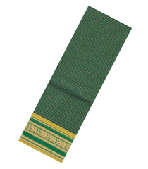 Green Woven Chettinad Cotton Saree With Checks-CN1885