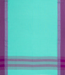 Turquoise Woven Bengal Cotton Saree With Contrast Border-BG1733