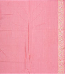 Baby Pink Handloom Banarasi Silk Saree With Meena Motifs & Corner Buttas-BE1440
