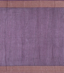 Lilac Printed Chanderi Cotton Saree With Floral Motifs & Zari Border-CC1668
