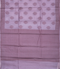 Lilac Woven Tussar Silk Saree With Floral Butta Motifs-TU2944