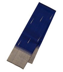 Dark Blue Handloom Kanchipuram Silk Saree With Jasmine Bud Buttas-KA13614