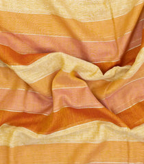 Multi Colour Handloom Linen Saree With Stripes-LI0735