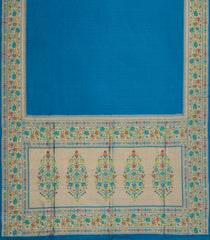 Sky Blue Woven Art Dupion Saree With Meena Floral Border-BL5953