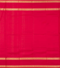 Orange Handloom Kanchipuram Silk Saree With Checks & Buttas-KA14363