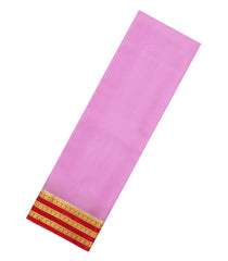 Pink Woven Mysore Silk Saree With Contrast Zari Border-MS3872