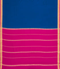 Blue Woven Mysore Silk Saree With Contrast Zari Border-MS3330