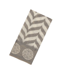 Grey Printed Synthetics Linen Saree With Embroidery Border-BL5315
