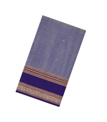 Purple Handloom Silk Cotton Saree With Zari Buttas-SC4554