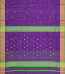 Purple Handloom Maheswari Silk Cotton Saree With Triangle Buttas-SC4955