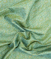 Aquamarine Handloom Kanchipuram Silk Saree With Meena Floral Motifs-KA15674