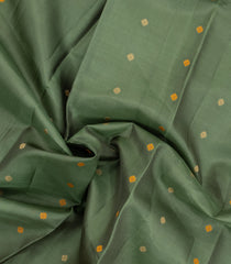 Cardamom Green Handloom Kanchipuram Silk Saree With Buttas-KA15160