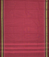 Chesnutt Pink Woven Chettinad Cotton Saree With Checks & Contrast Border-CN1825