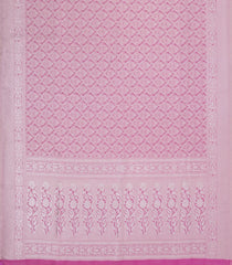 Bubblegum Pink Woven Art Dupion Saree With Floral Zari Motifs-BL5977