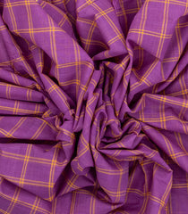Bubblegum Pink Woven Kadappa Cotton Saree With Checks-KN0735