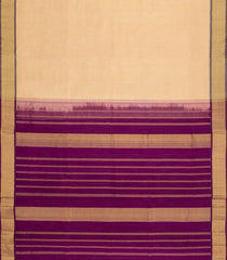 Sandal Handloom Silk Cotton Saree With Contrast Zari Border-SC4636