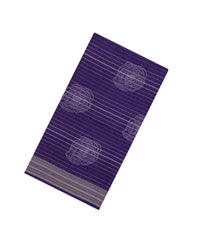 Violet Printed Synthetics Dola With Zari Stripes -BL5243