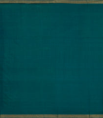 Teal Woven Tussar Silk Saree With Mango Motifs & Zari Border-TU3525