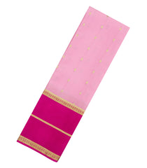 BubbleGum Pink Woven Mysore Silk Saree With Contrast Border-MS3569