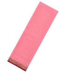 Baby Pink Woven Mysore Silk Saree With Contrast Border-MS3677