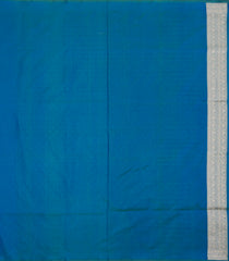 Blue Handloom Banarasi Silk Saree With Floral Motifs-BE1823