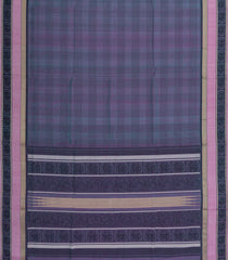 Lilac Handloom Silk Cotton Saree With Checks-SC4031