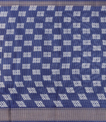 Steel Blue Printed Synthetic Dola Silk Saree With Zari Border-BL5035