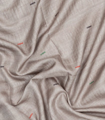 Grey Printed Synthetic Tussar Silk  Saree With Thread Border-SY0027