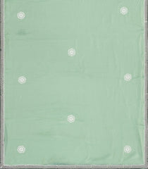 Aquamarine Synthetic Fendy Saree With Stone Border-BL5444